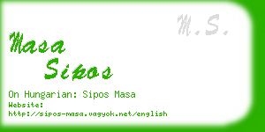 masa sipos business card